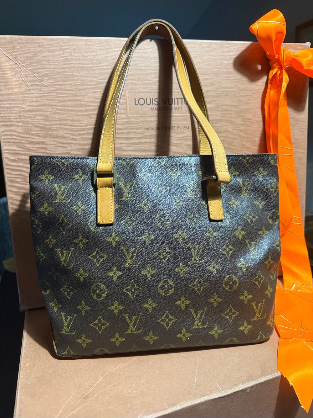 Louis Vuitton Cabas Piano Monogram 2002 FULL SET Box, Dust Bag and Gift Ribbon. - Picture 3 of 15